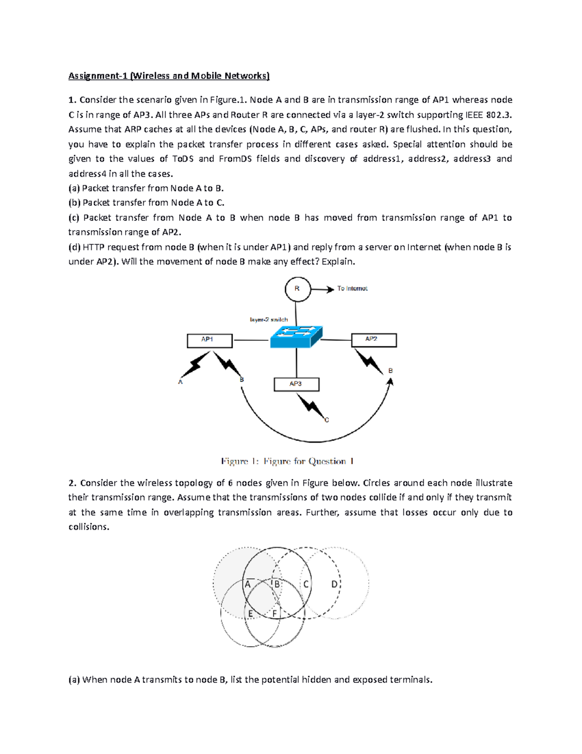 Assignment 1 Wi Mo - Assignment-1 (Wireless and Mobile Networks ...
