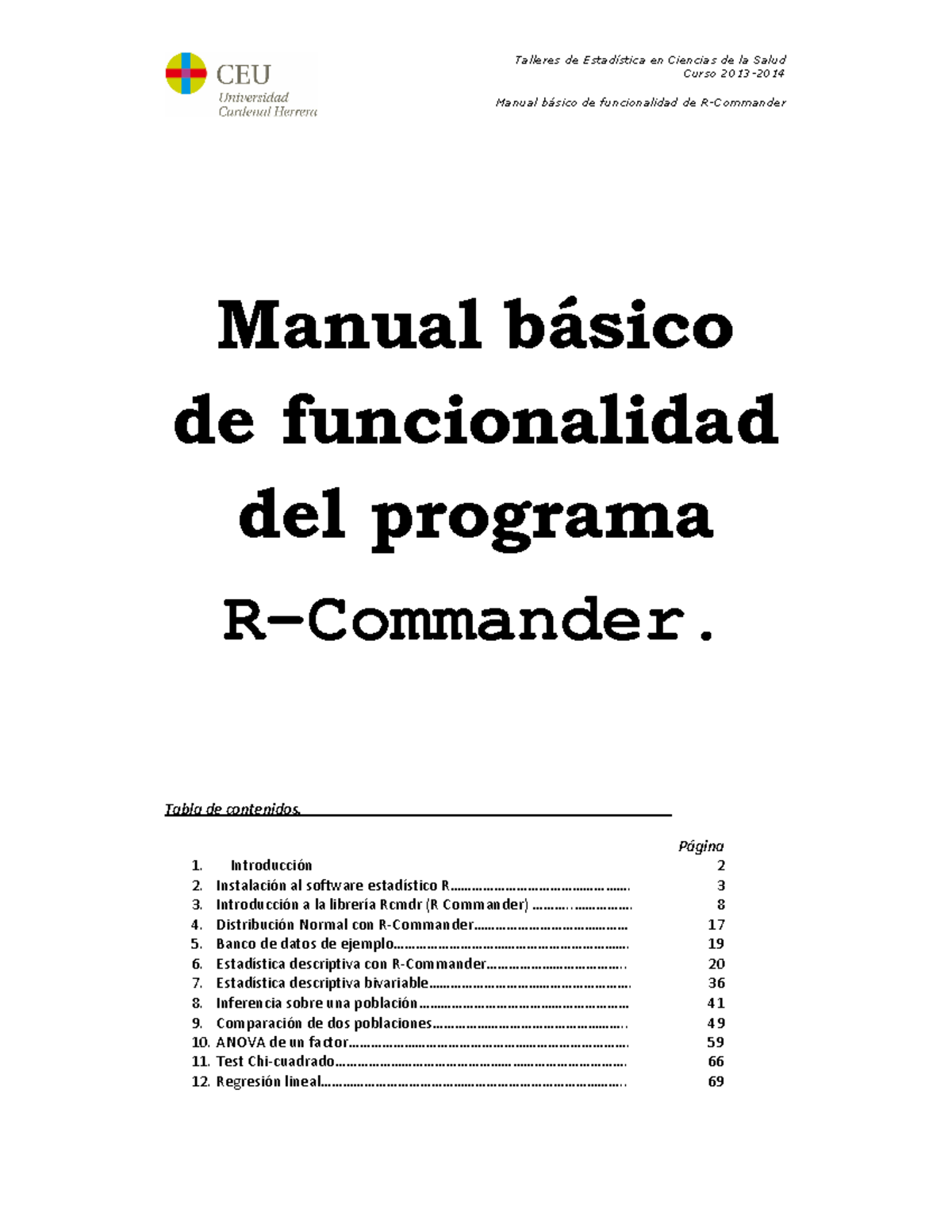 Manual R Commander - - Studocu