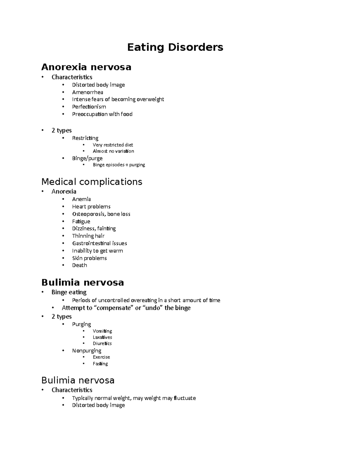 9 Eating disorders - Eating Disorders Anorexia nervosa ...