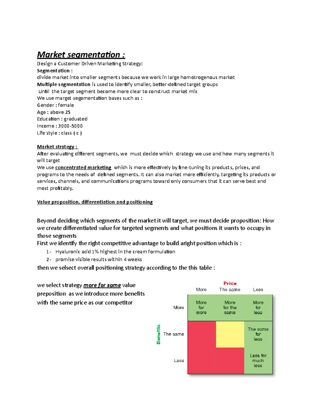 Project marketing - Market segmentation : Design a Customer Driven ...