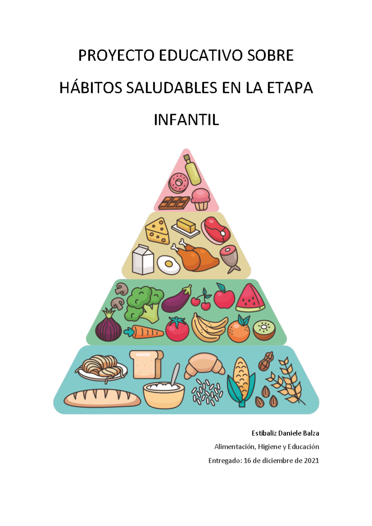 Proyecto Educativo Sobre Hábitos Saludables - PROYECTO EDUCATIVO SOBRE ...