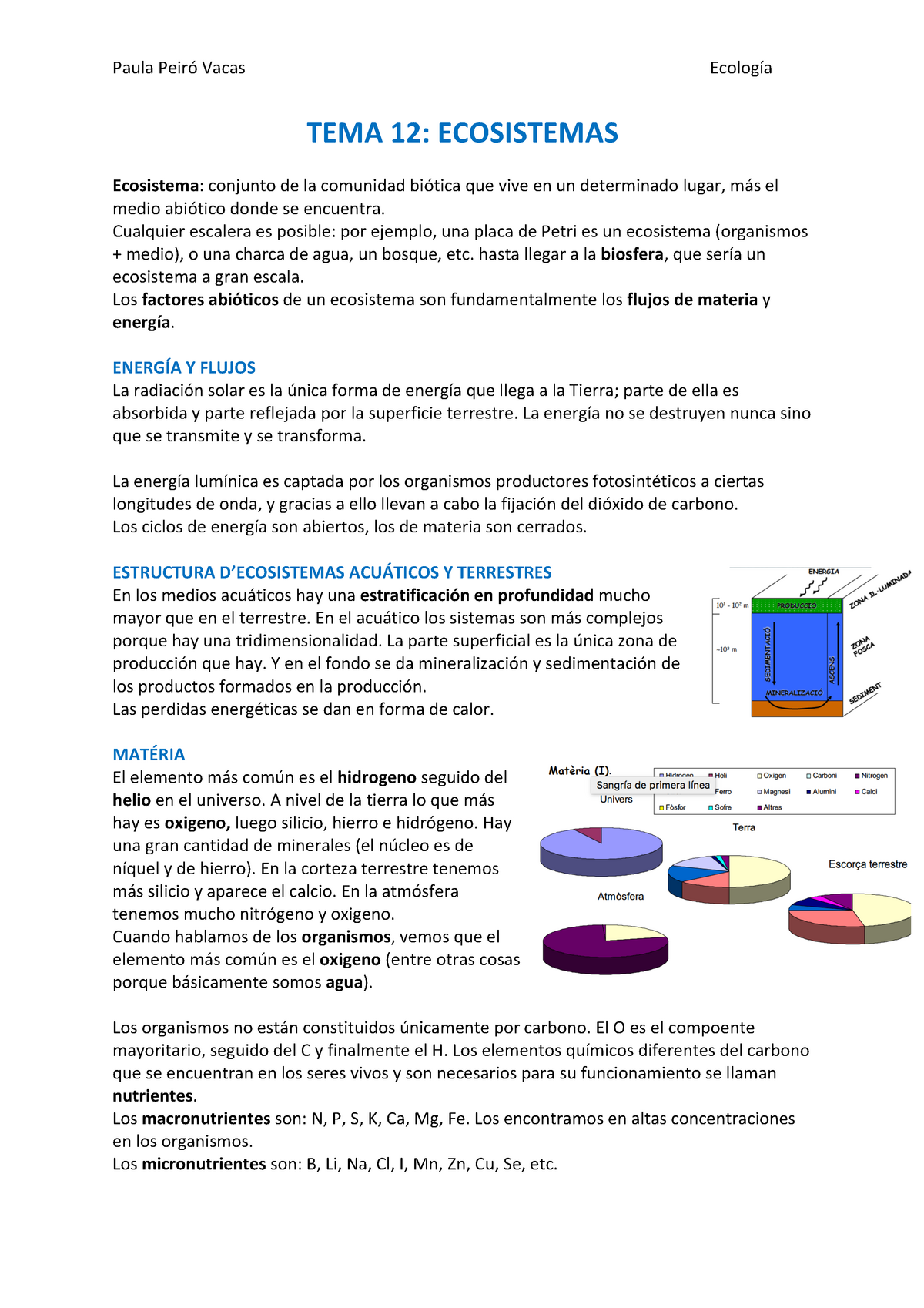 T12 Ecosistemas - Paula Peiró Vacas Ecología TEMA 12: ECOSISTEMAS ...