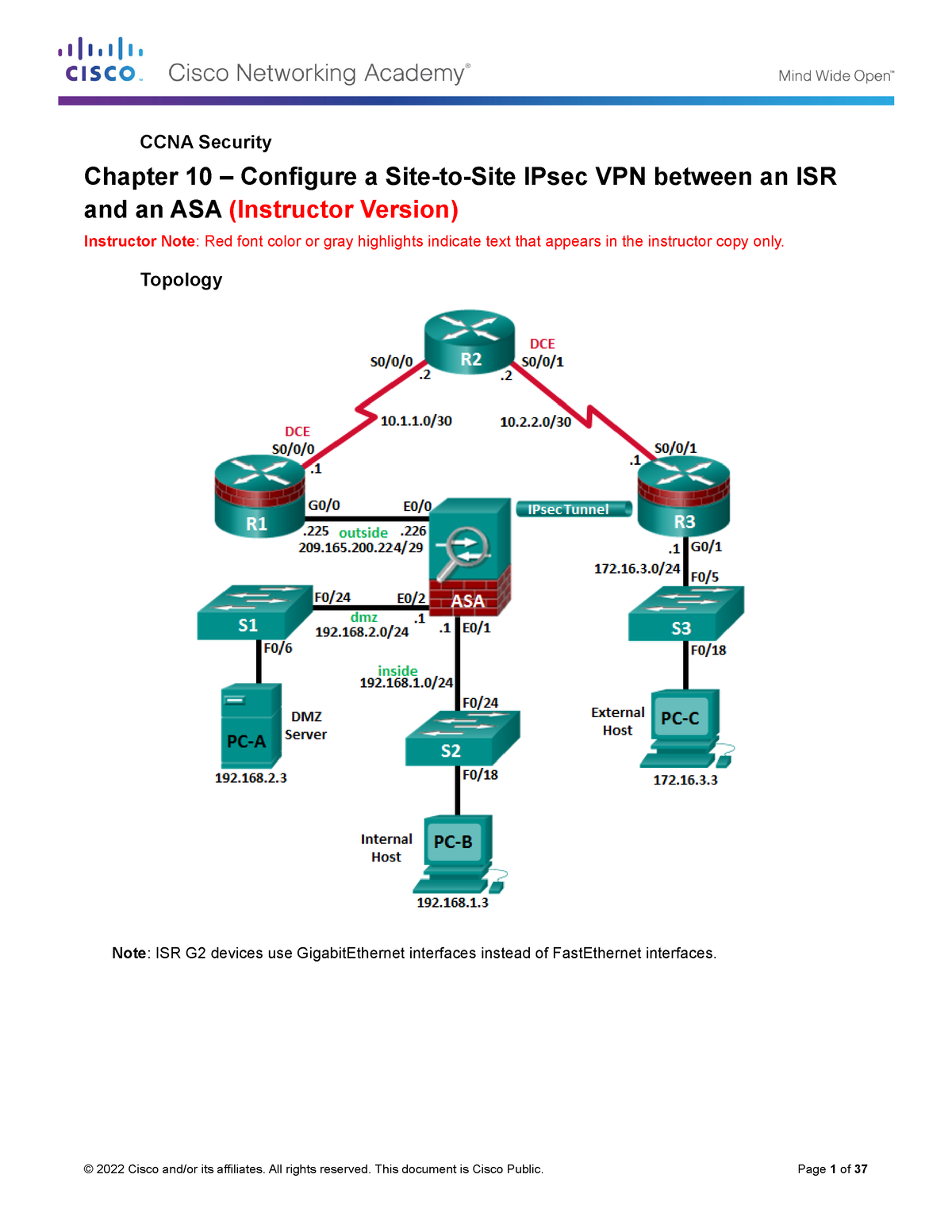 10.2.1.9 Lab B - Configure A Site-to-Site IPsec VPN Using ISR CLI And ...