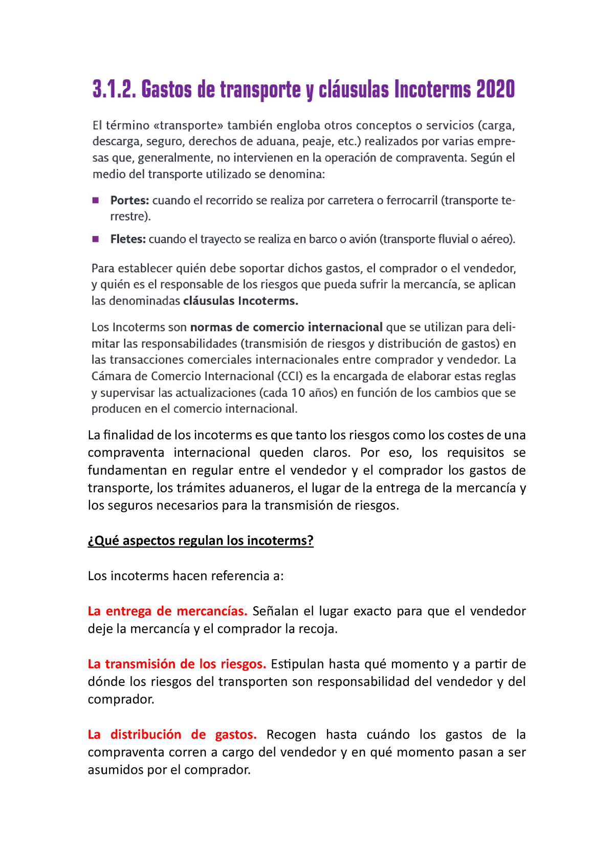 Incoterms - La Finalidad De Los Incoterms Es Que Tanto Los Riesgos Como ...