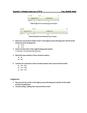 Tutorial 1 - Number Systems - Rashid Alabsi Convert each decimal to ...