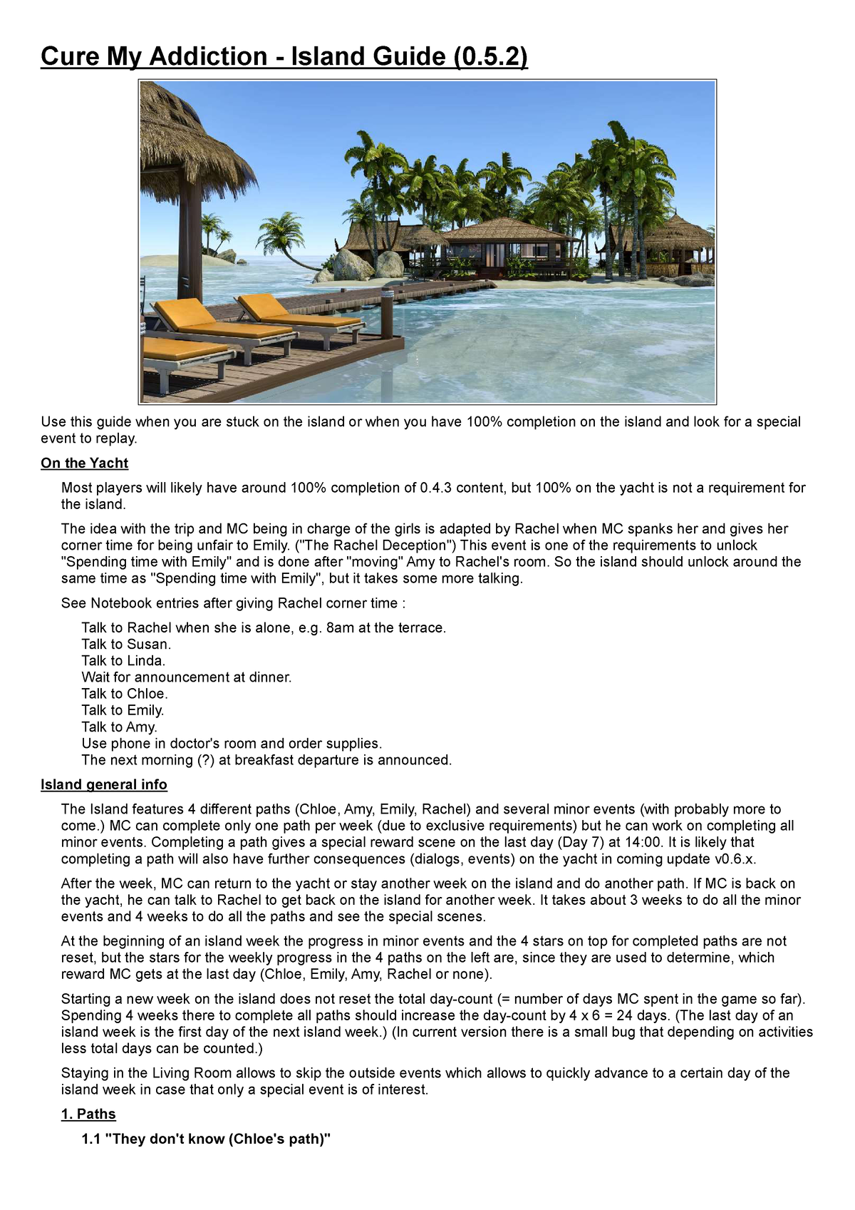 Cure My Addiction Island Guide 052 Cu Re My Addiction Island Guide 0 5 Use This Guide When