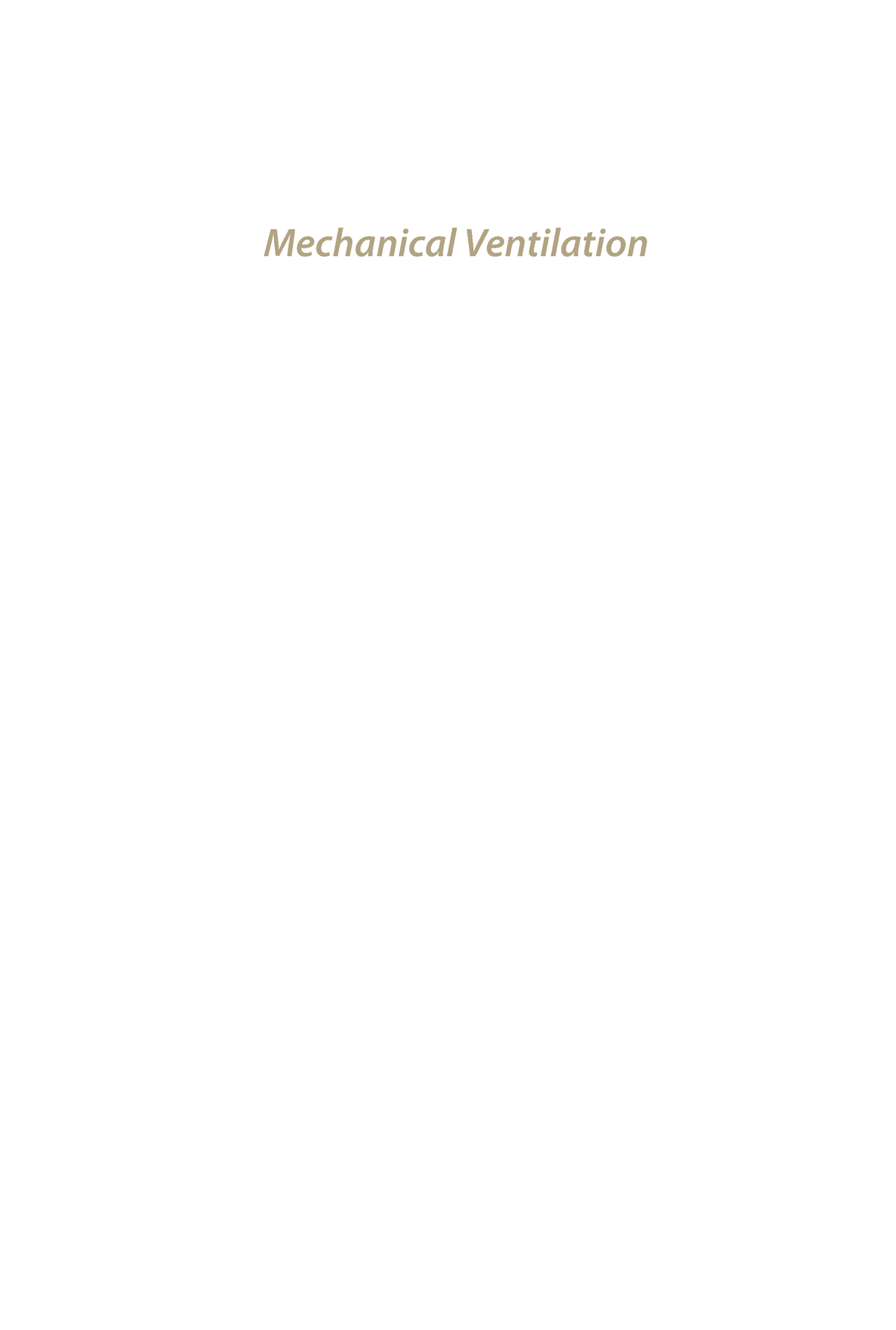 mechanical ventilation thesis pdf