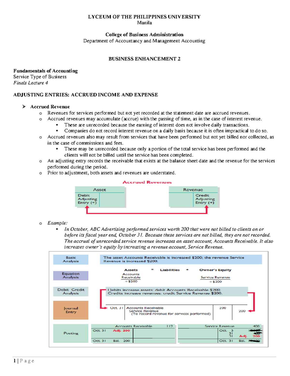 Accounting Fundamentals Lecture 9 (Adjusting Entries - Accrued Income ...