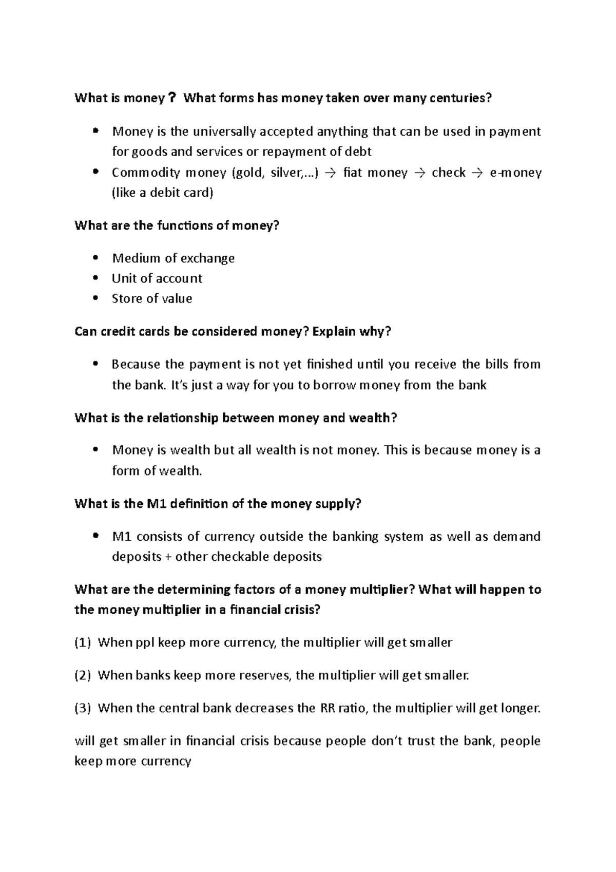 What Is Money In Economics Class 10