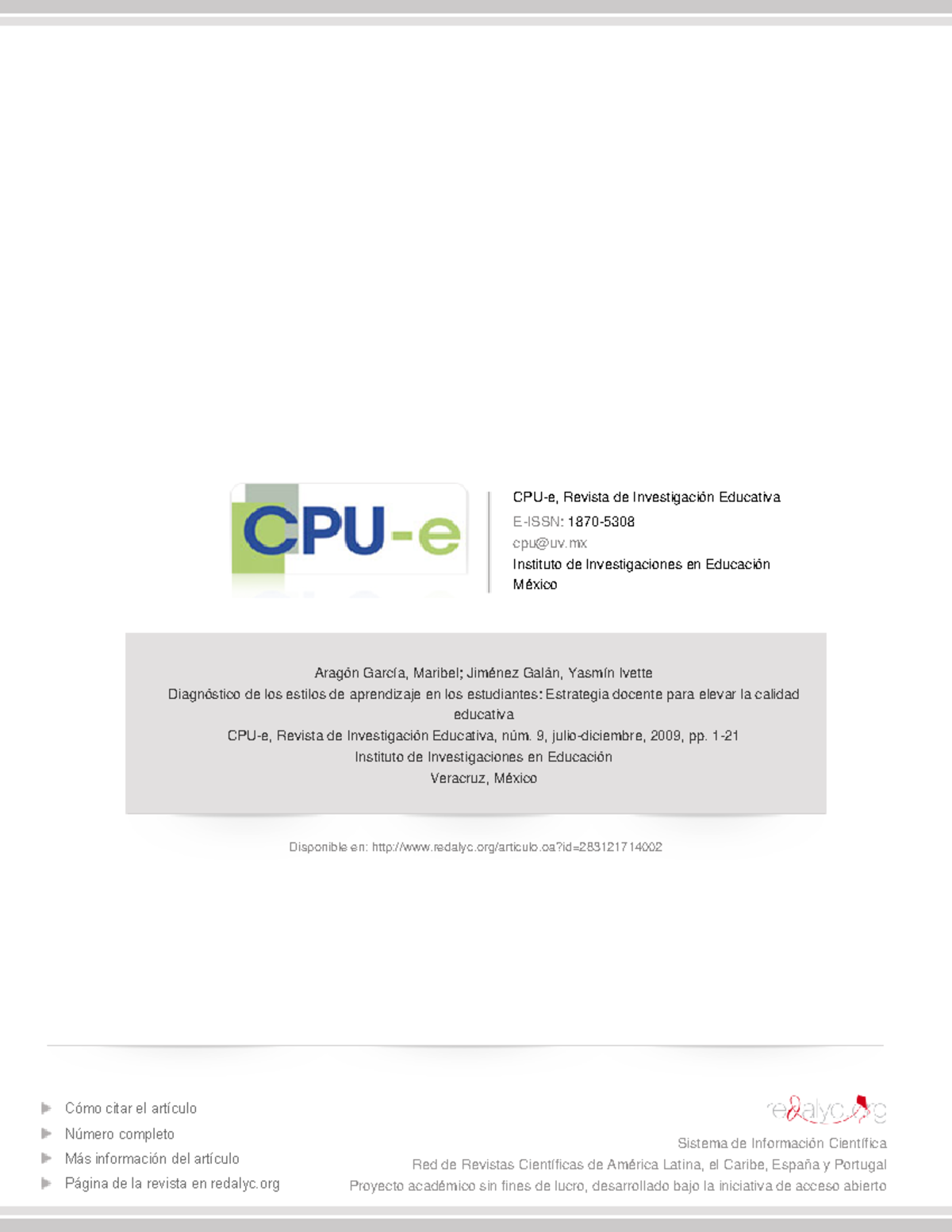 Teorias - How to do a sentences - CPU-e, Revista de Investigación ...
