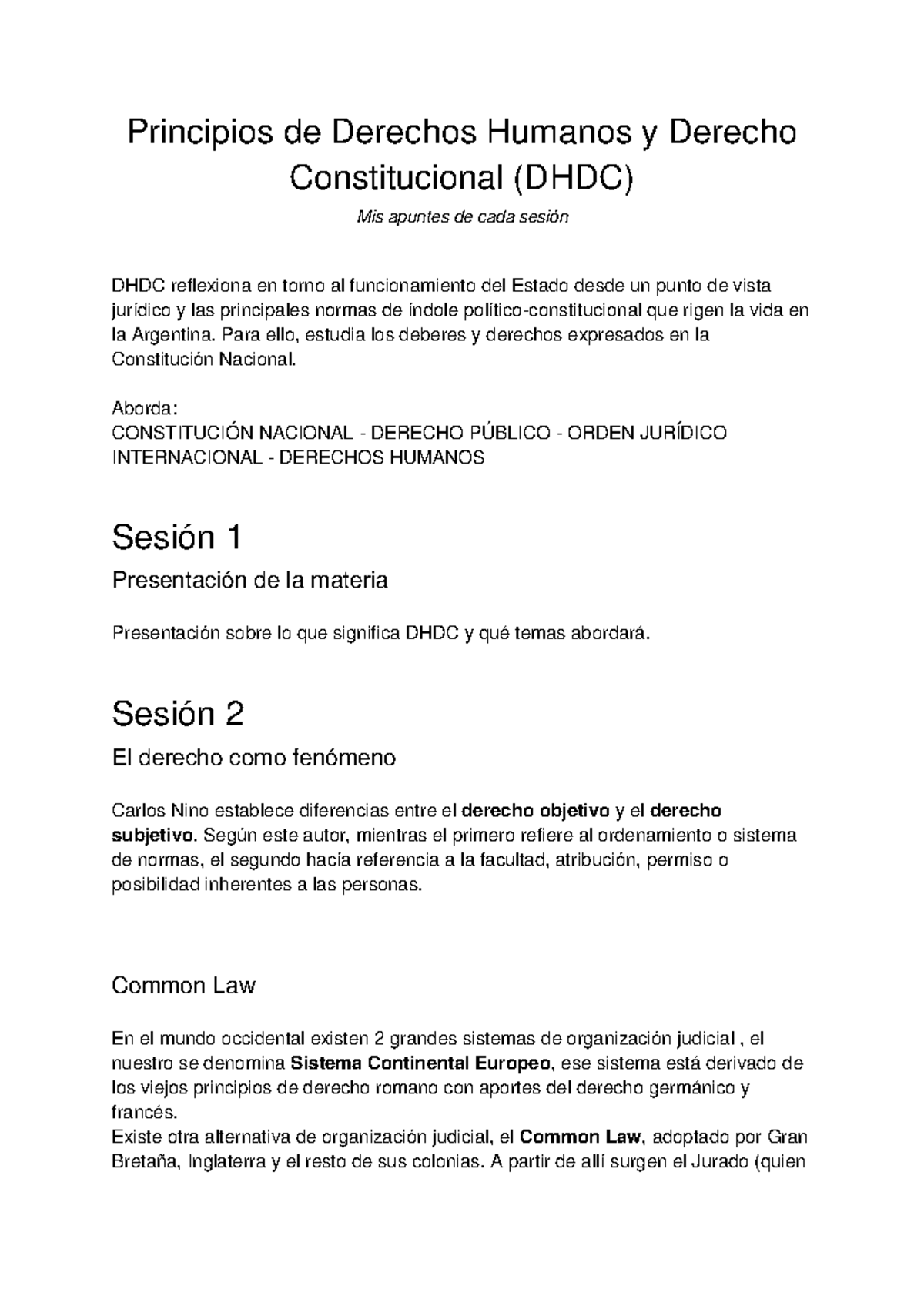 DHDC - UBA XXI - Mis Apuntes - Principios de Derechos Humanos y Derecho ...
