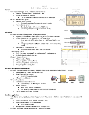 BUS 237 Ch 2 - Chapter 2 notes - BUS 237 Ch. 2 – Business Process ...
