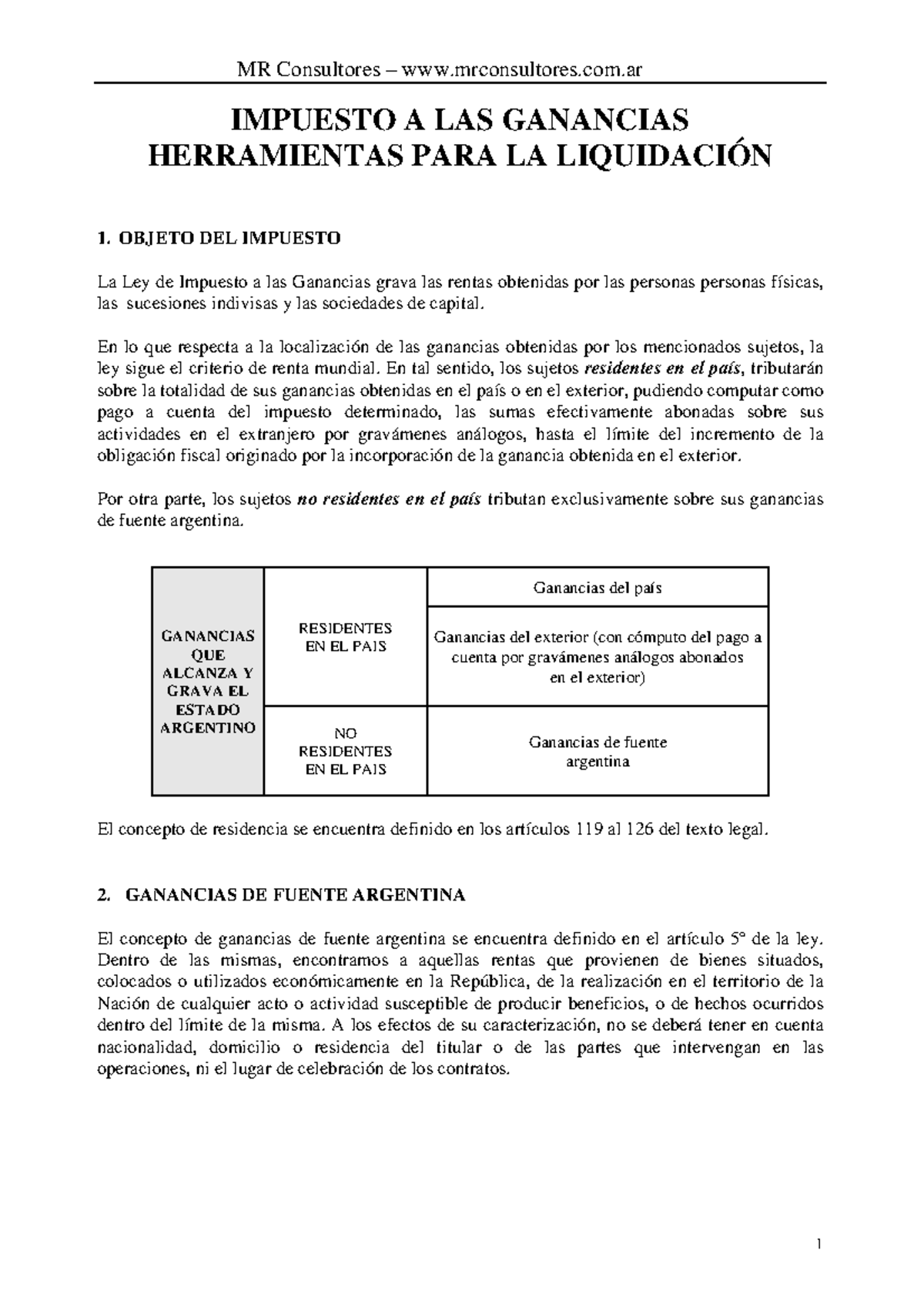 Conceptos Basicos Impuesto A Las Ganancias - IMPUESTO A LAS GANANCIAS ...