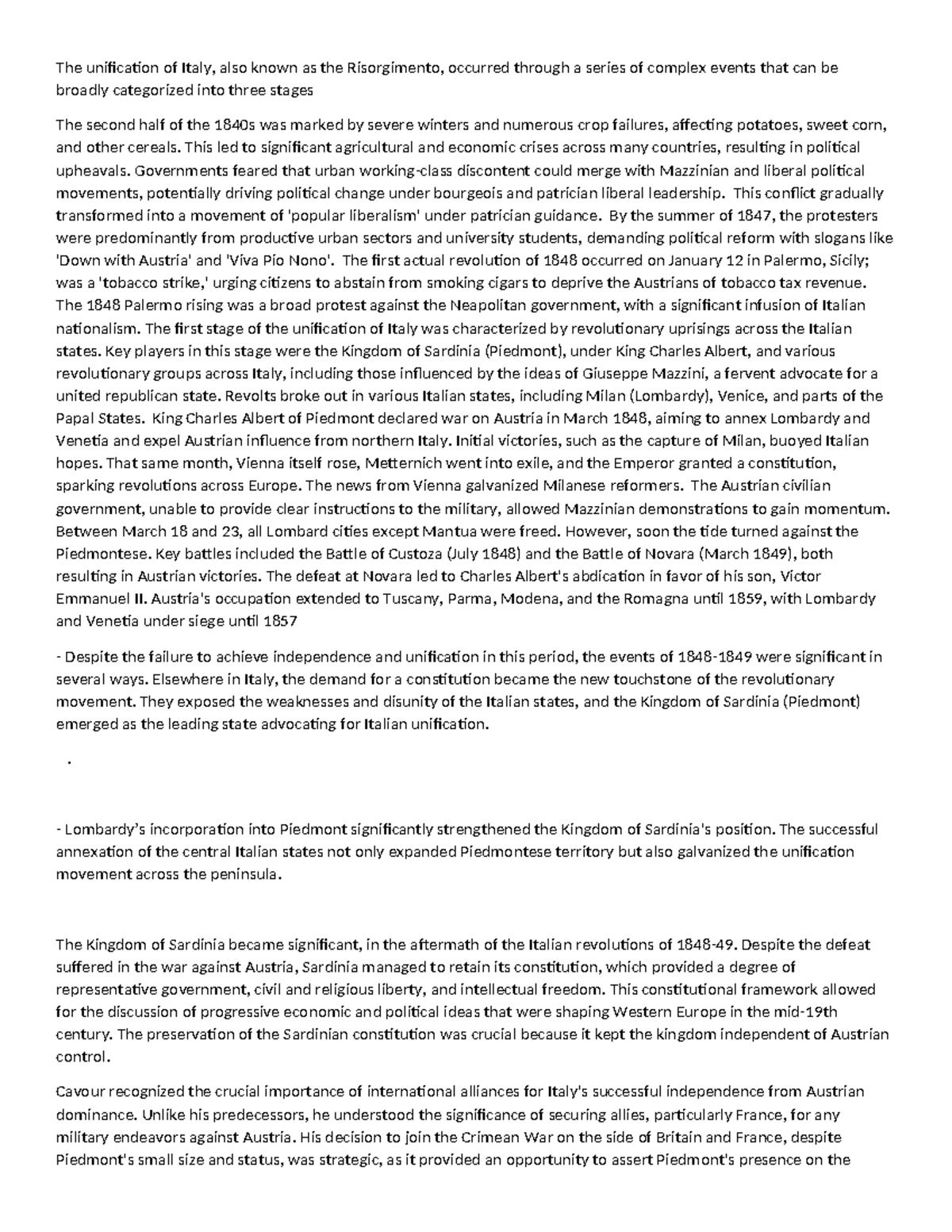 Unification of italy The unification of Italy, also known as the occurred