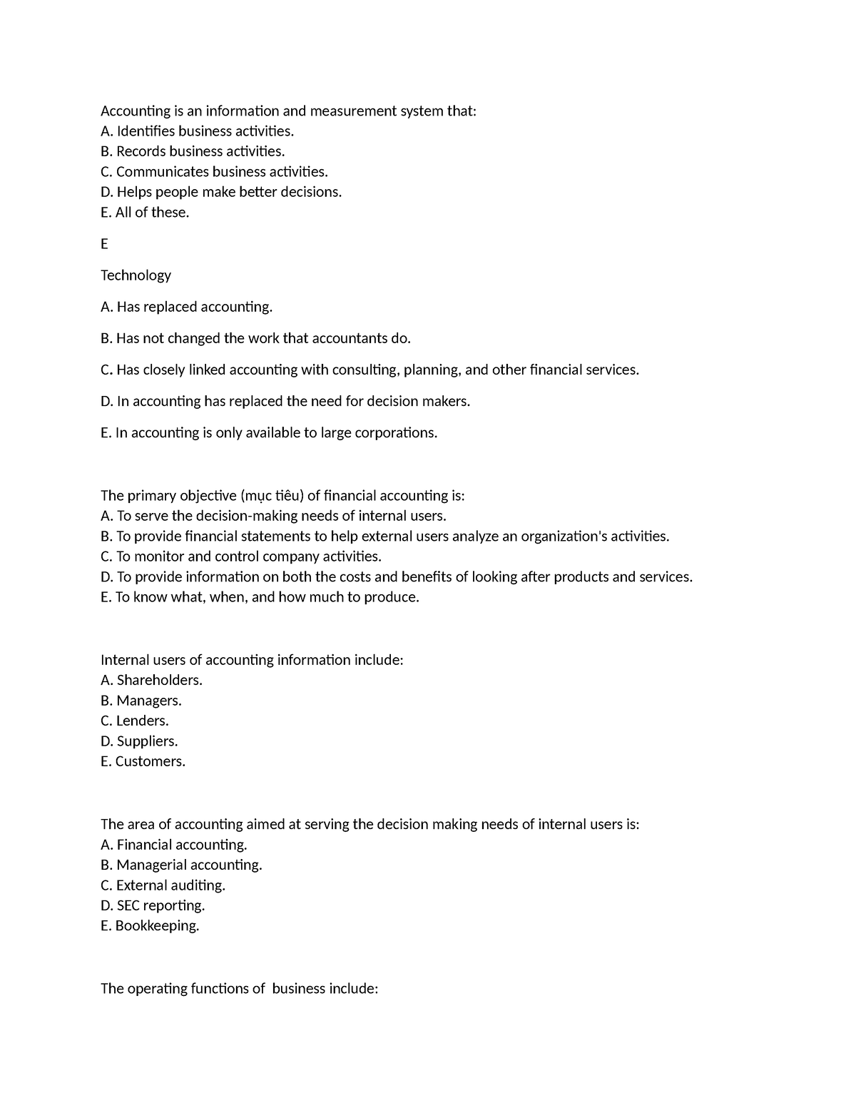 Acc101 chapter 1 - ... - Accounting is an information and measurement ...