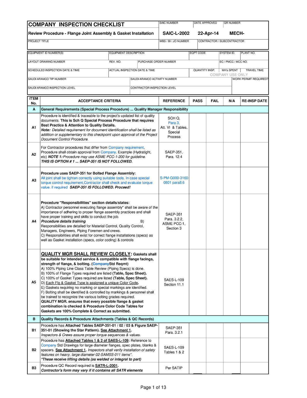 SAIC-L-2002 - i need to know about saitp - Mechanical engineering - Studocu