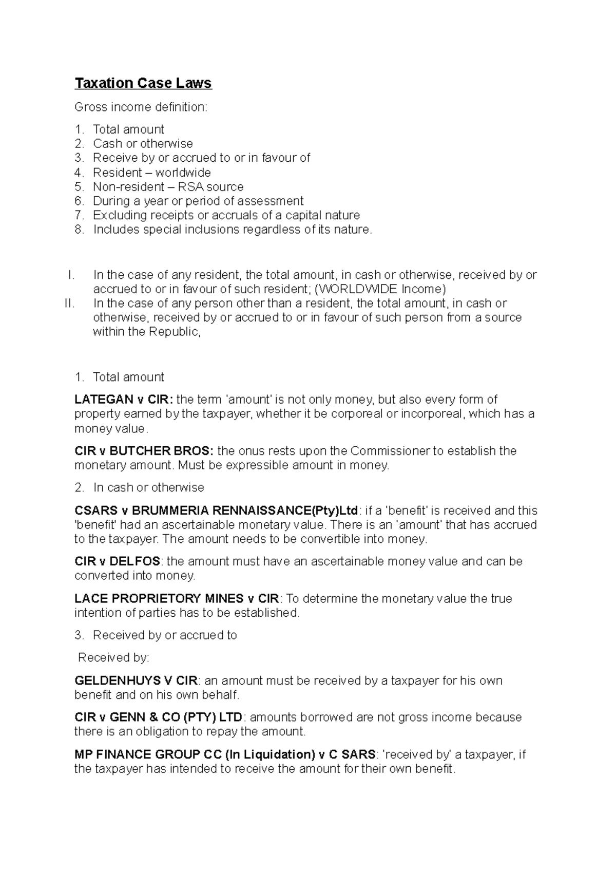 Taxation Case Laws Case Laws Taxation Case Laws Gross