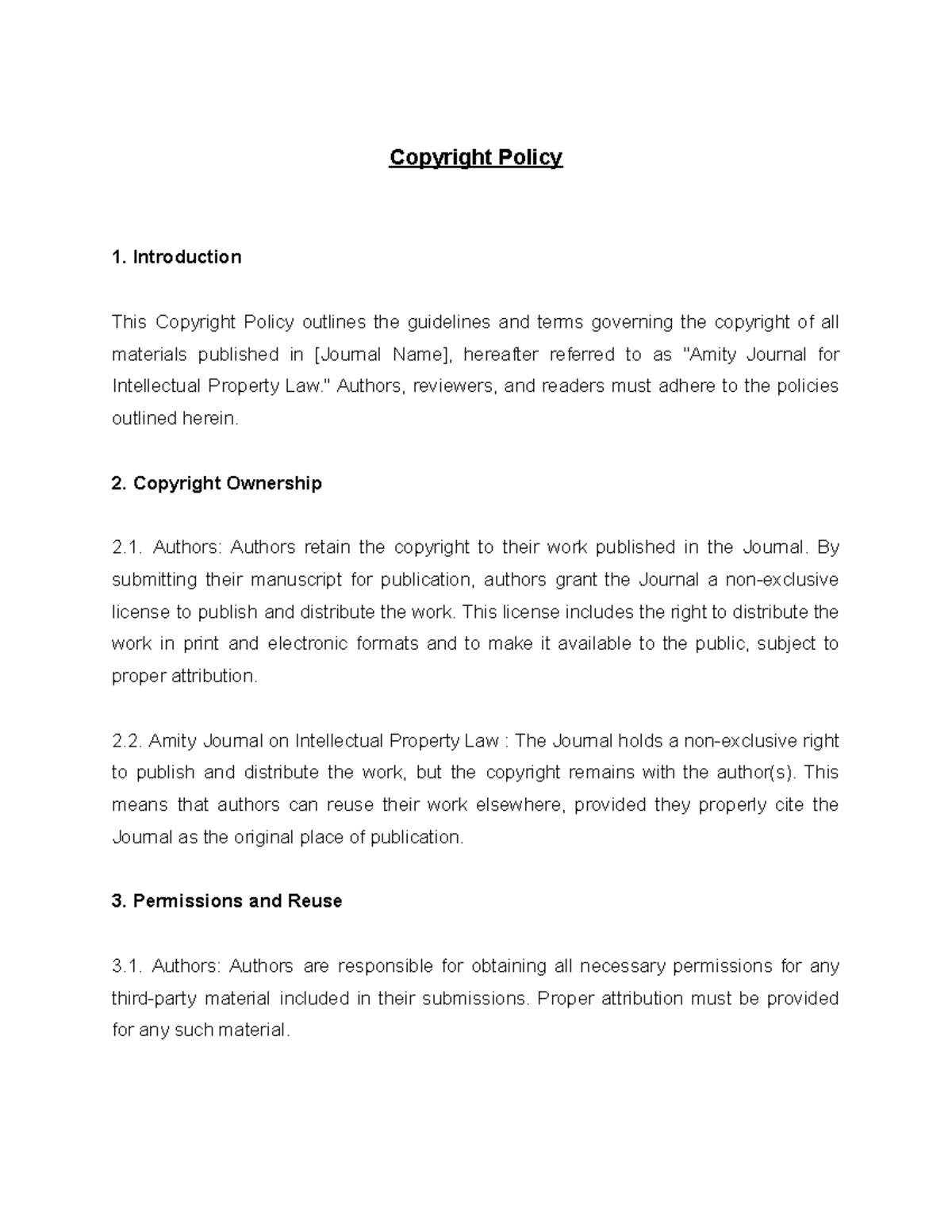 Copyright Policy - 
