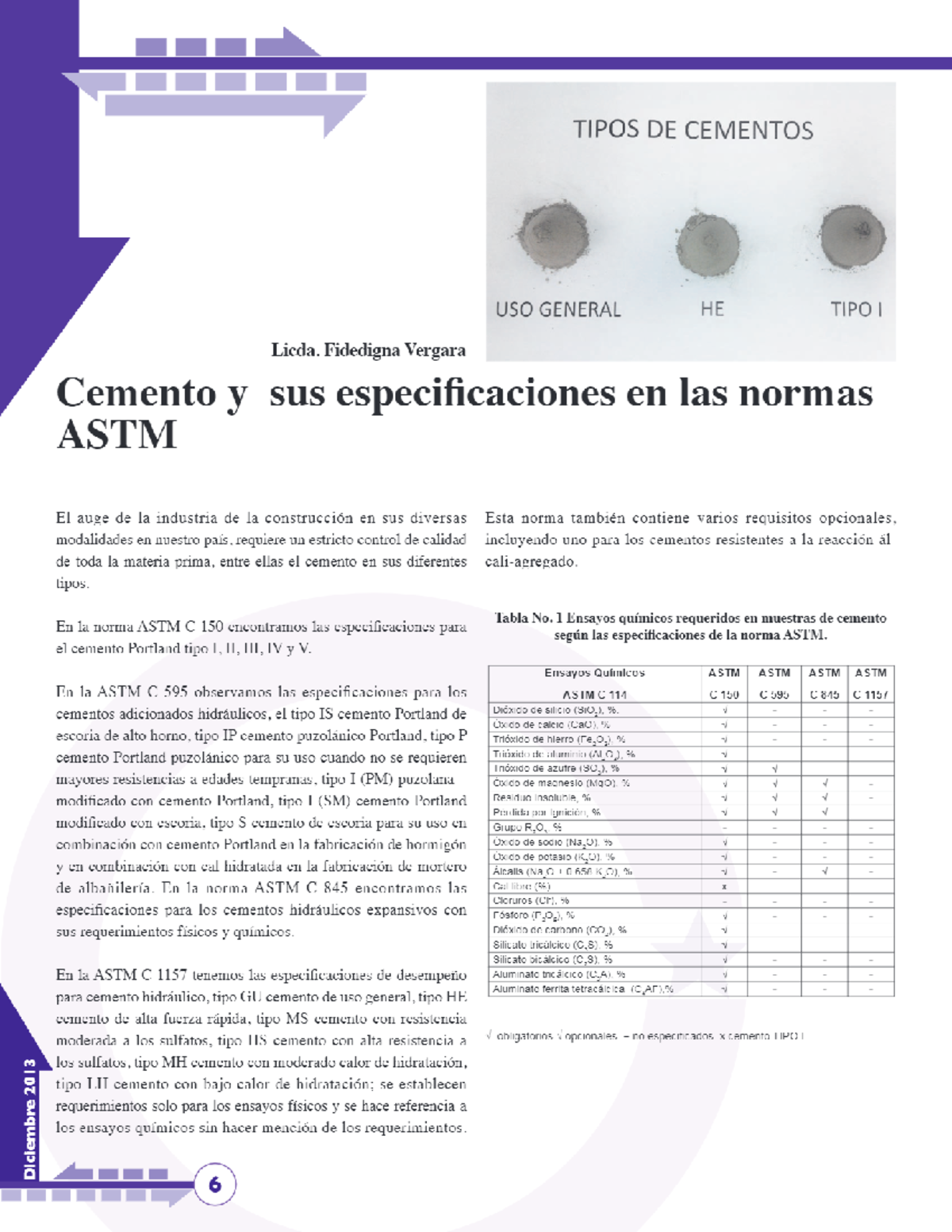 Cemento y sus especificaciones en las normas ASTM ASTM-C1157 ...