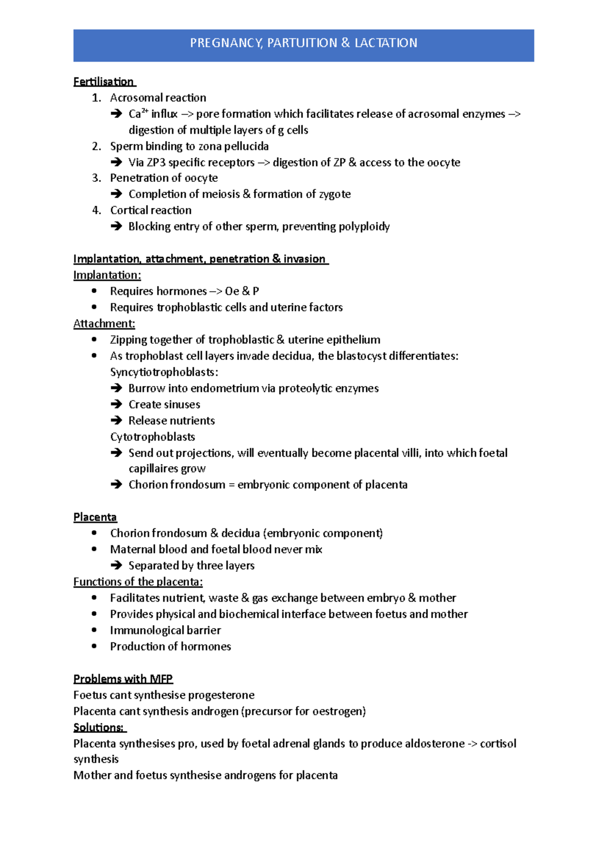 Pregnancy, Partuition & Lactation - PREGNANCY, PARTUITION & LACTATION ...