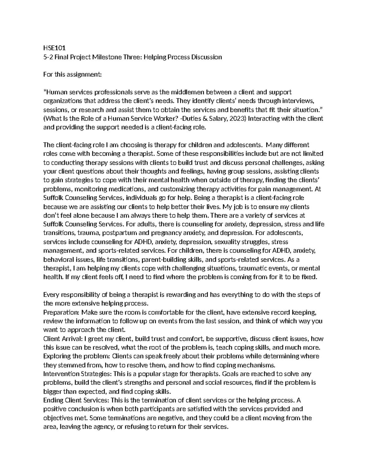 HSE101 Final project milestone 3 - HSE 5-2 Final Project Milestone ...