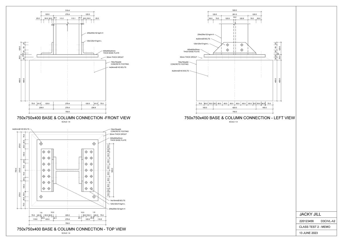 Class TEST 2 - MEMO - Past papers to practice drawings - ####### 750 ...