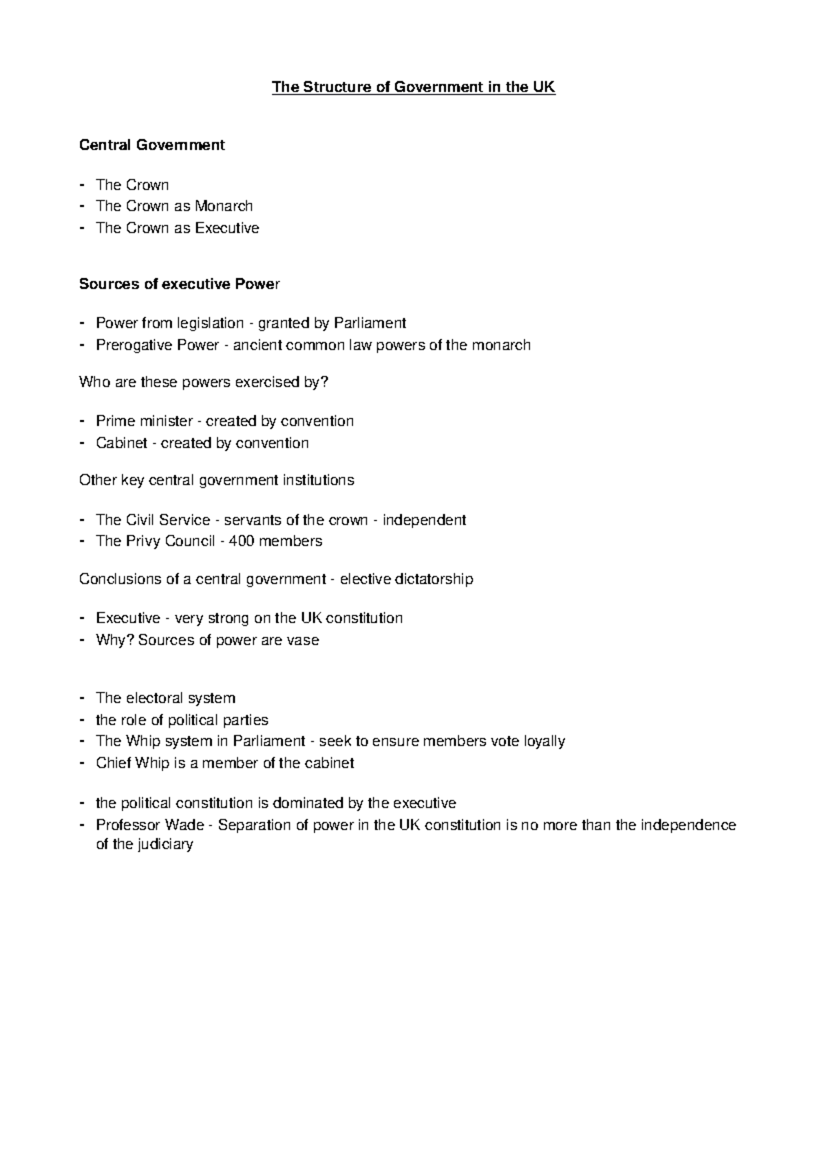 the-structure-of-government-in-the-uk-the-structure-of-government-in