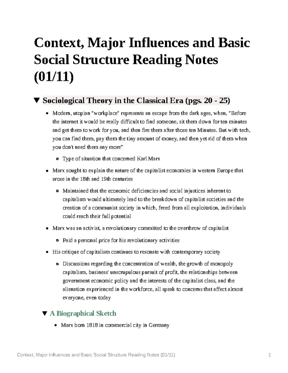 Context Major Influences and Basic Social Structure Reading Notes ...
