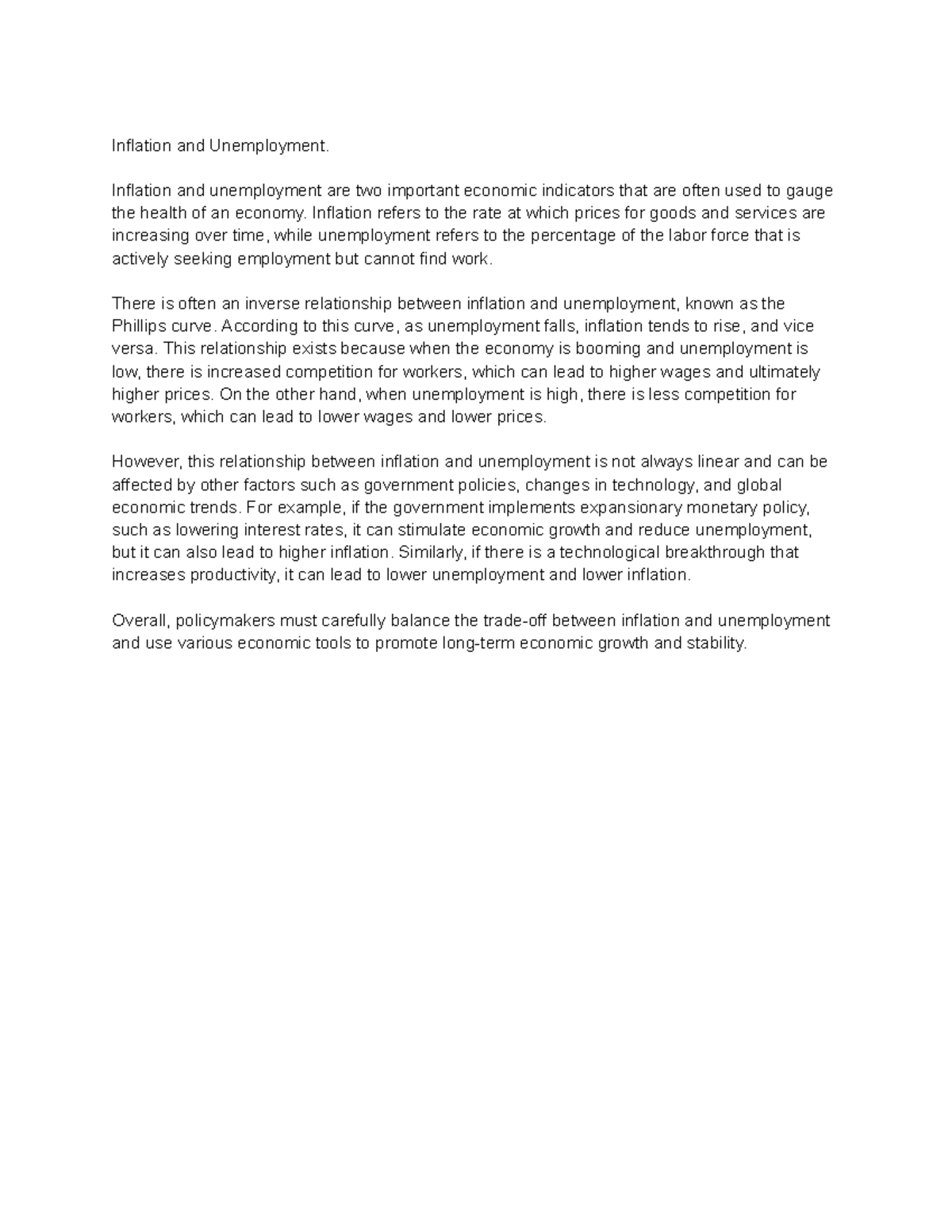 Jay Stewart (Bls): Unemployment & Inflation - wccmq1y