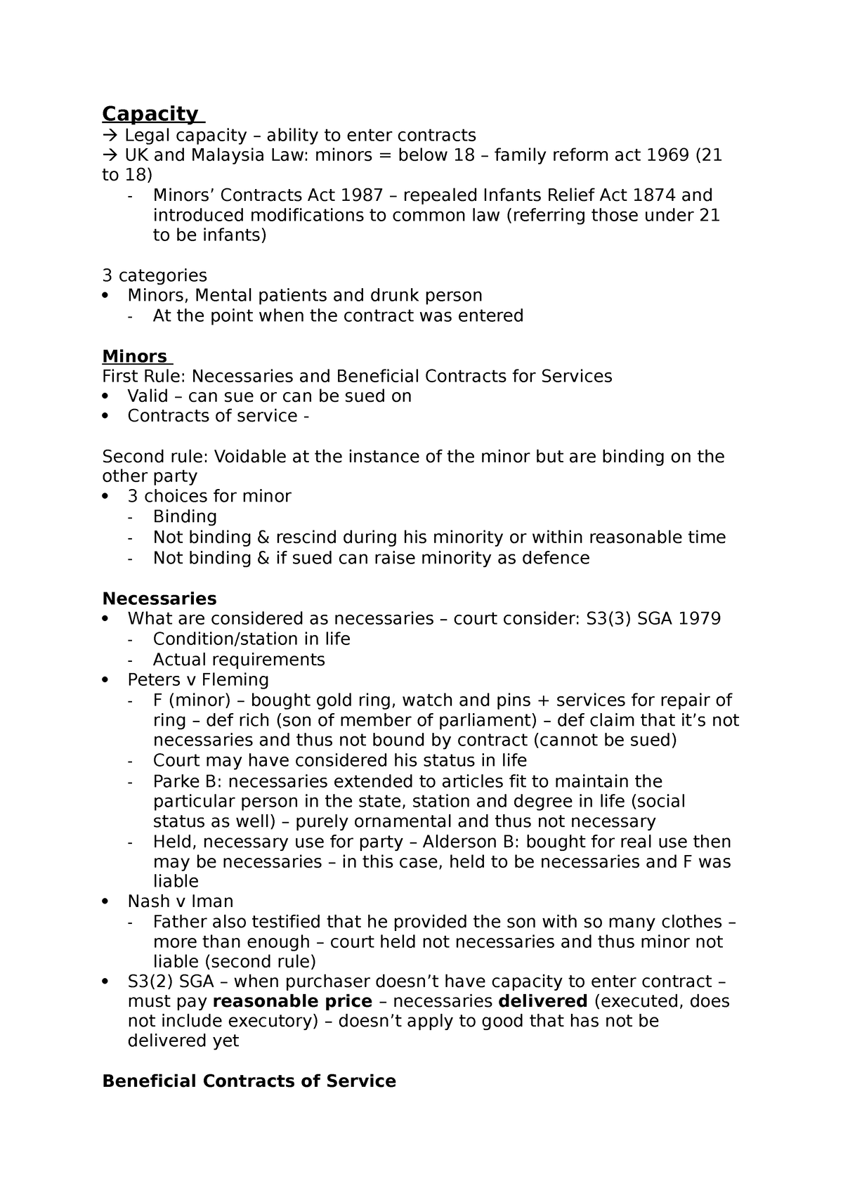 Capacity (English and Malaysia) - Capacity Legal capacity – ability to ...