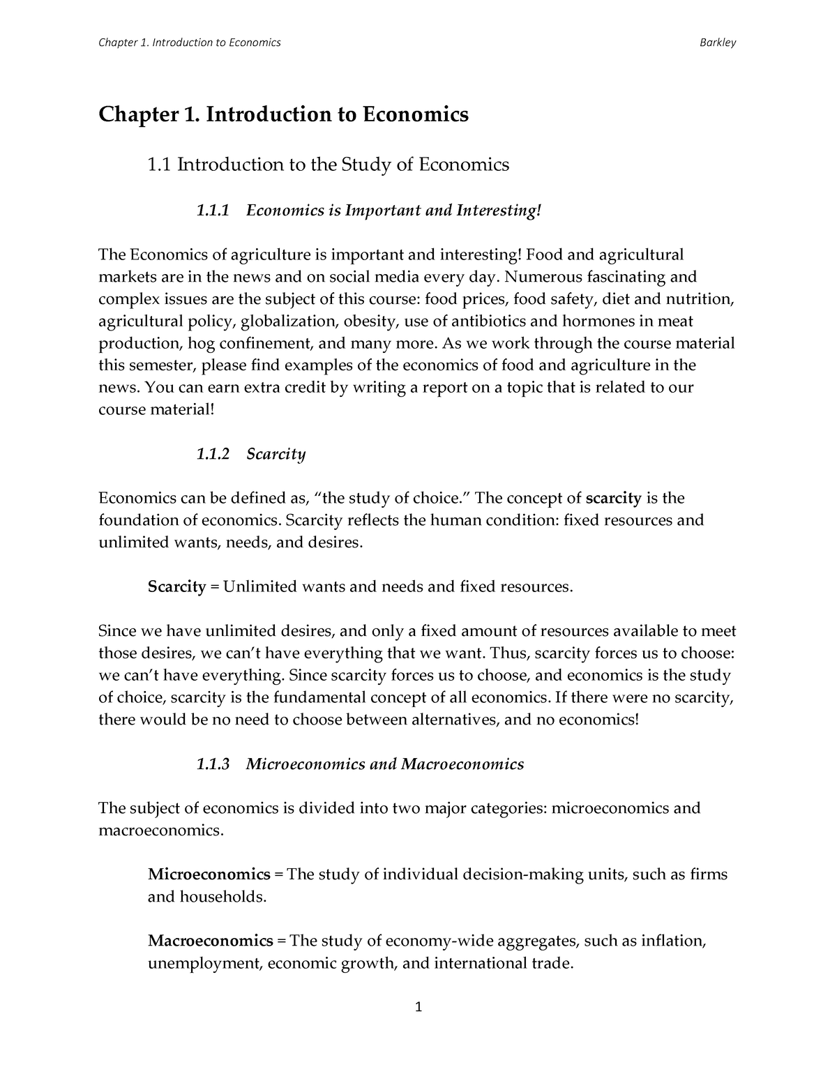 Chap 1 - These Are Economics Notes - 1 Chapter 1. Introduction To ...