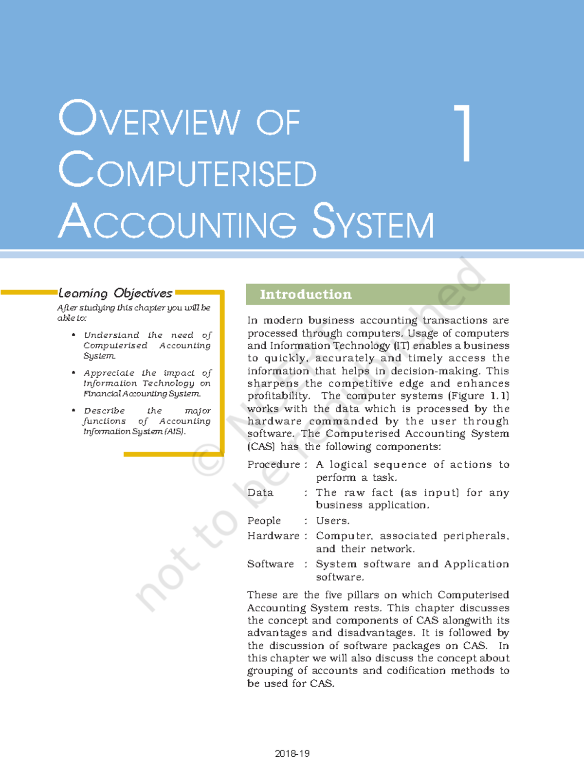 Leca101 - Accounting Notes Byncert - OVERVIEW OF COMPUTERISED ...