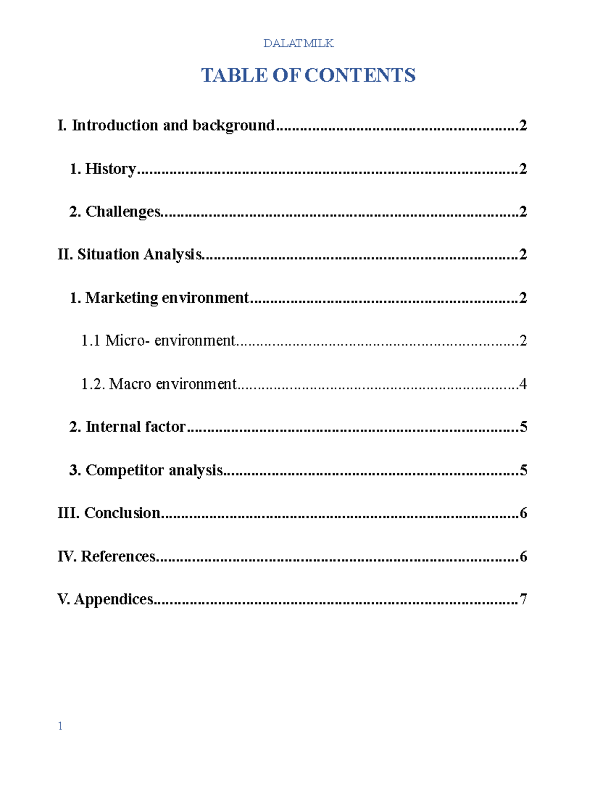 A2 - A2-Individual Analysing Project - TABLE OF CONTENTS I ...
