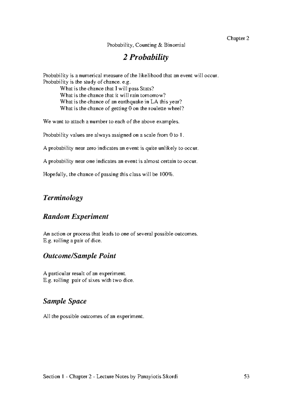 Chapt 1-Probability part1 - Probability, Counting & Binomial 2 ...