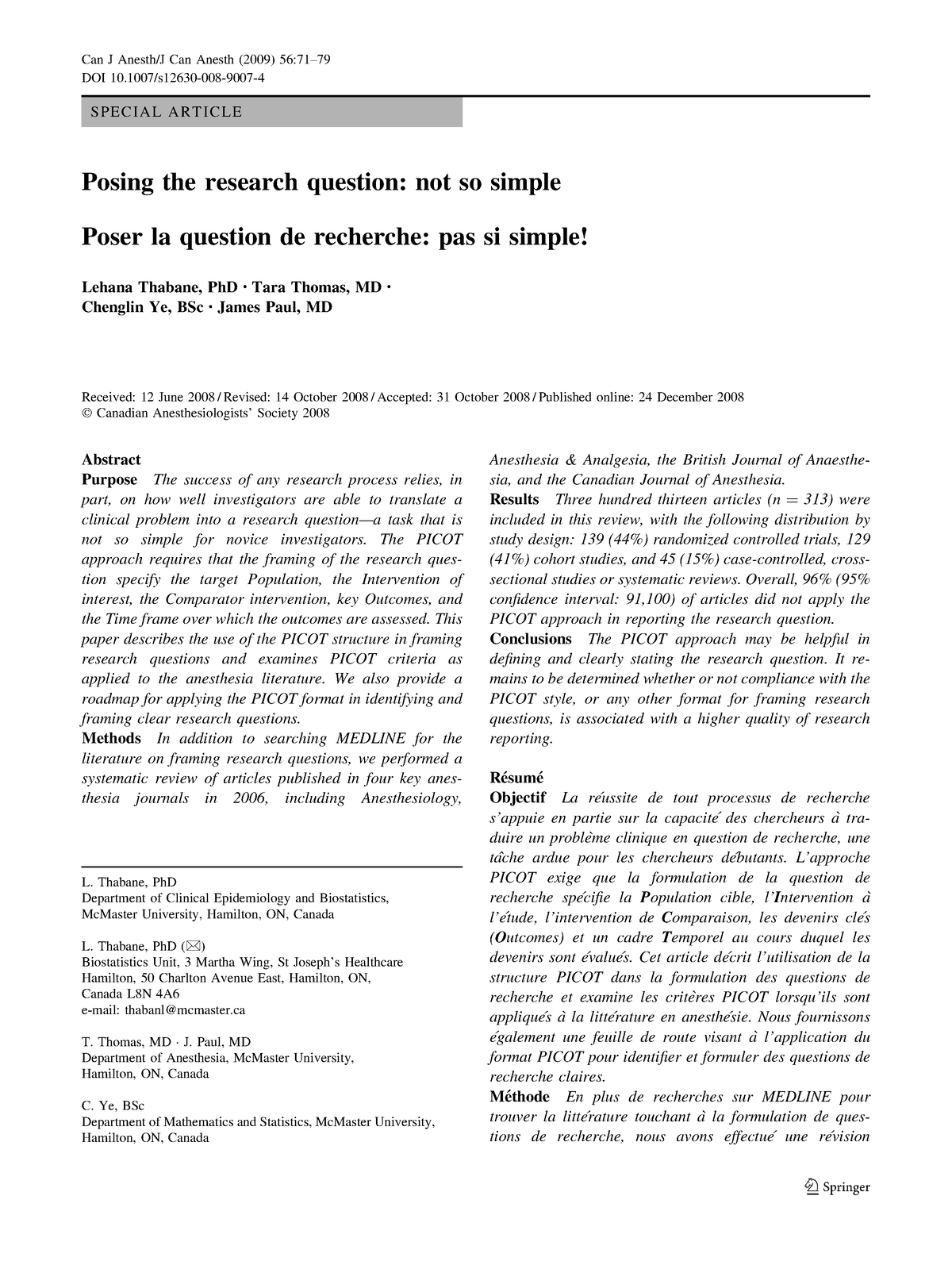 posing the research question not so simple