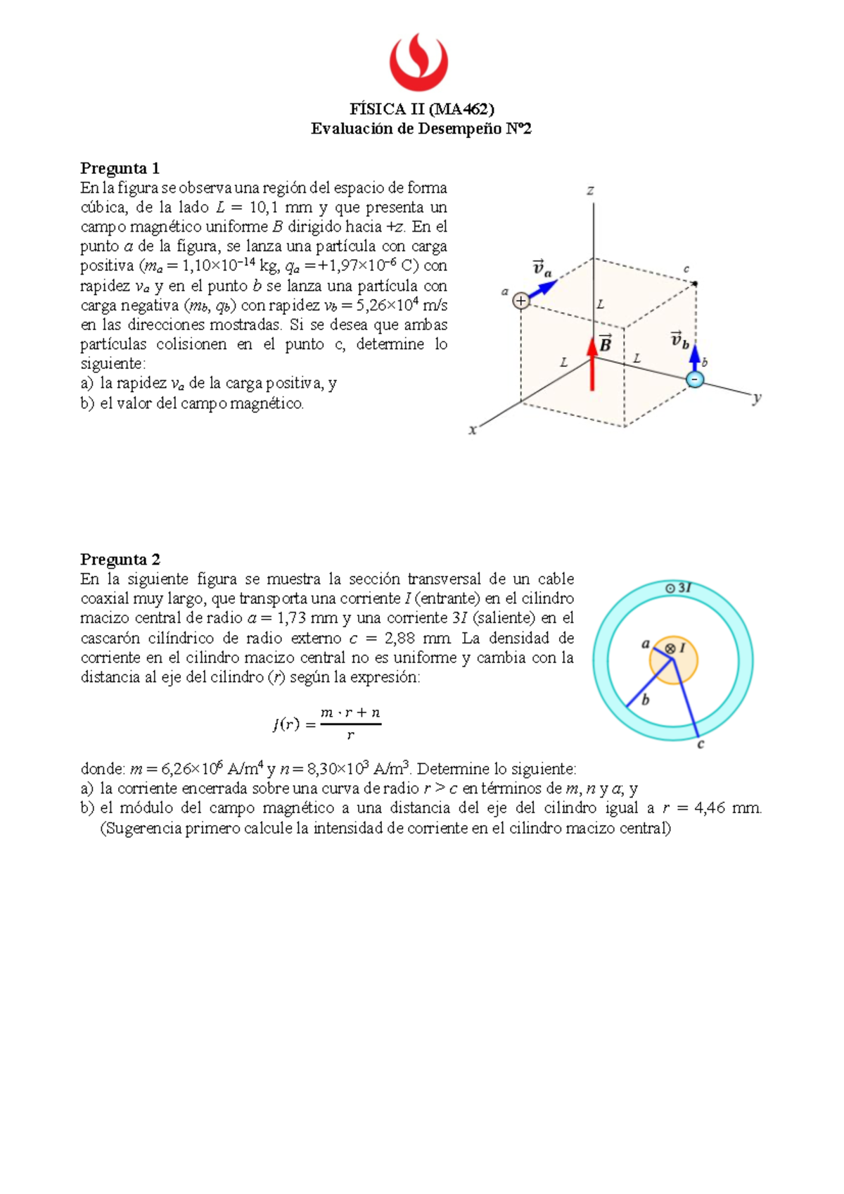 Practica Calificada De Fisica 2 - FÍSICA II (MA462) Evaluación De ...