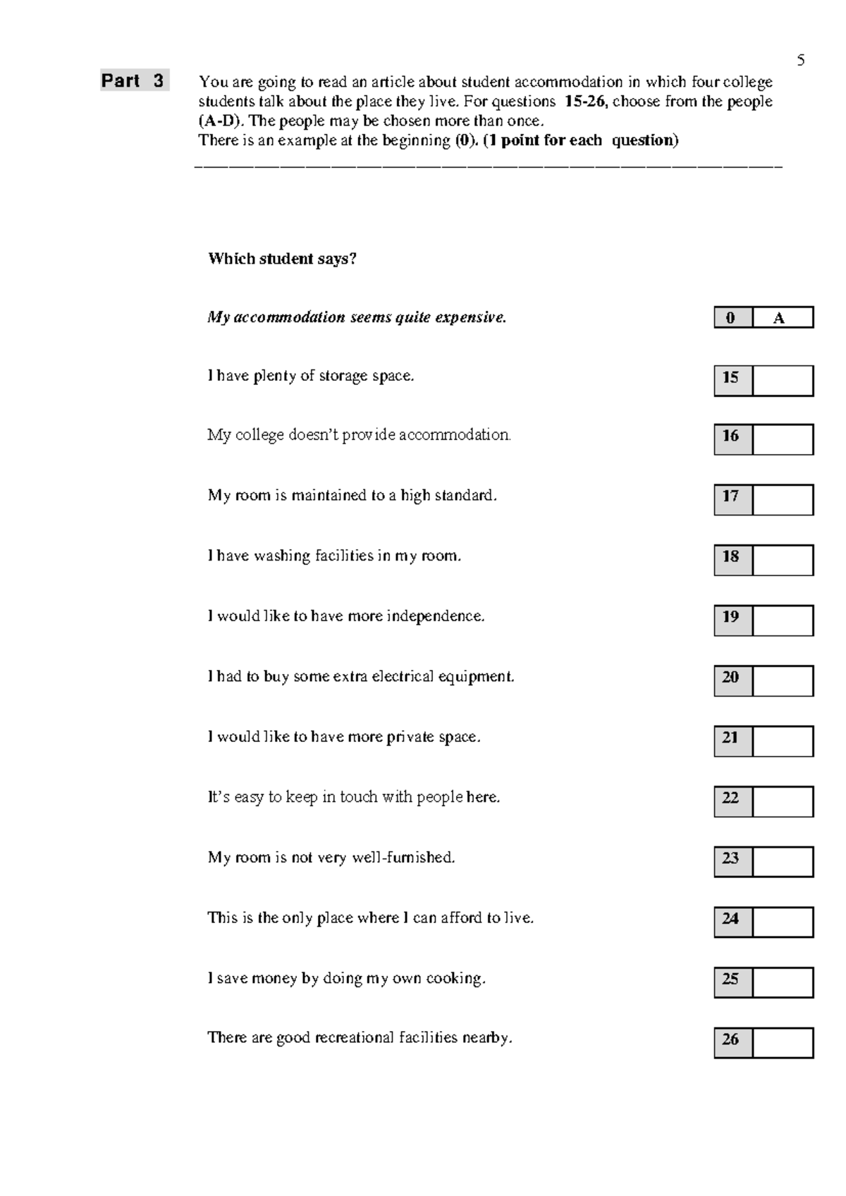 Reading March 24th - 5 Part 3 You are going to read an article about ...