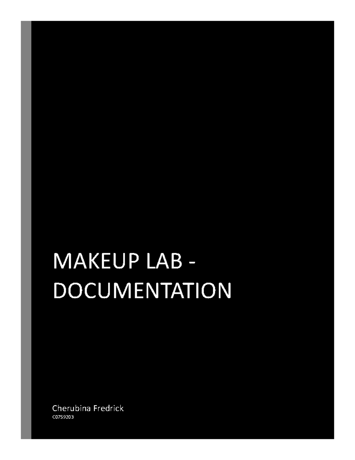 Makeup Lab Documentation - MAKEUP LAB - DOCUMENTATION Cherubina ...