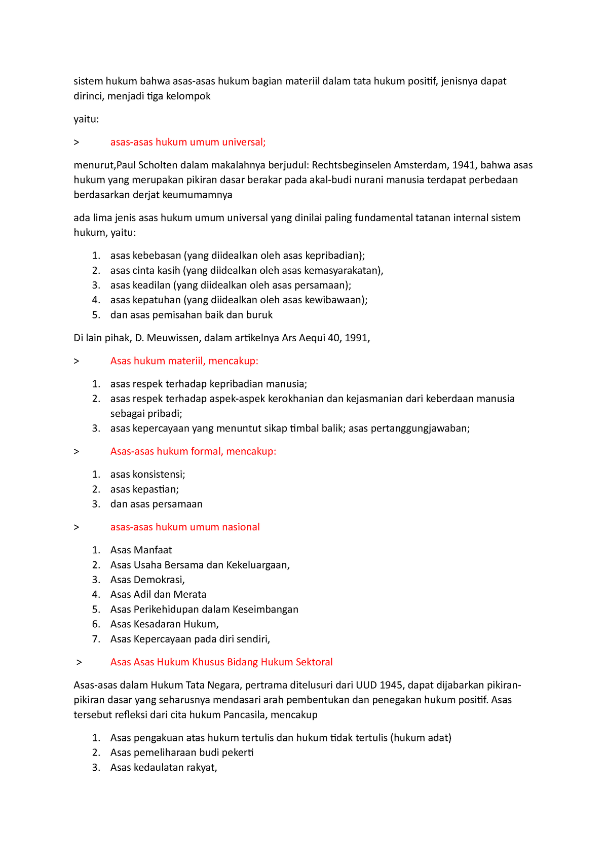 Asas Hukum Pidana B - Artikel - Sistem Hukum Bahwa Asas-asas Hukum ...