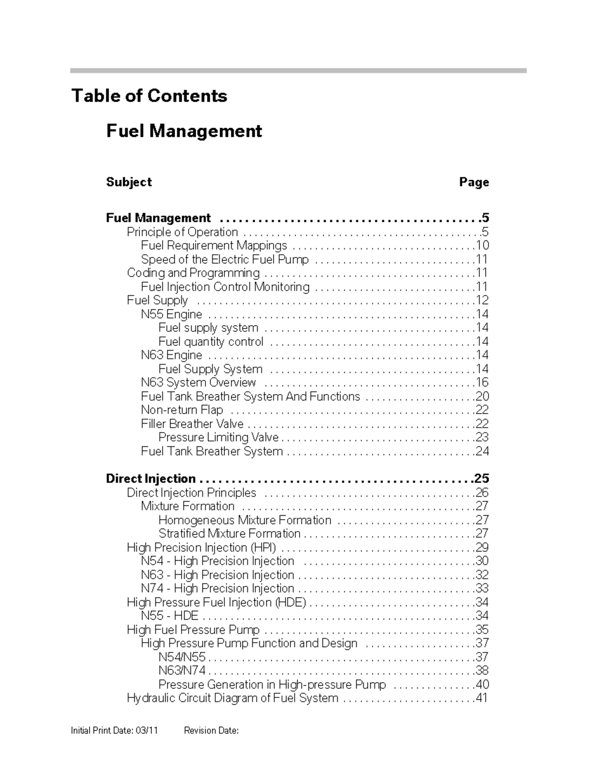343Fuel Management Table of Contents Fuel Management InitialﹱPrintﹱ