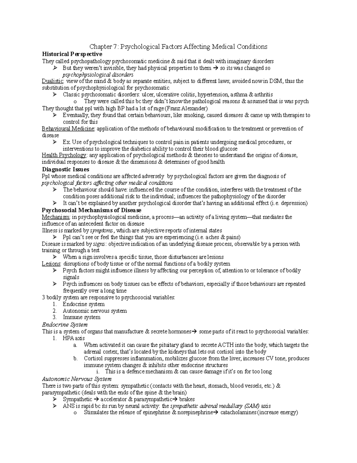 Psychological Factors Affecting Medical Conditions - Use of ...