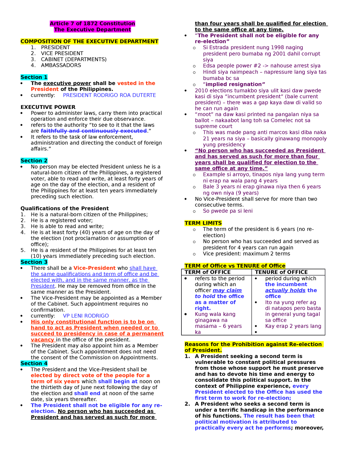 Article 7 of 1872 Constitution - 2 - Article 7 of 1872 Constitution The ...