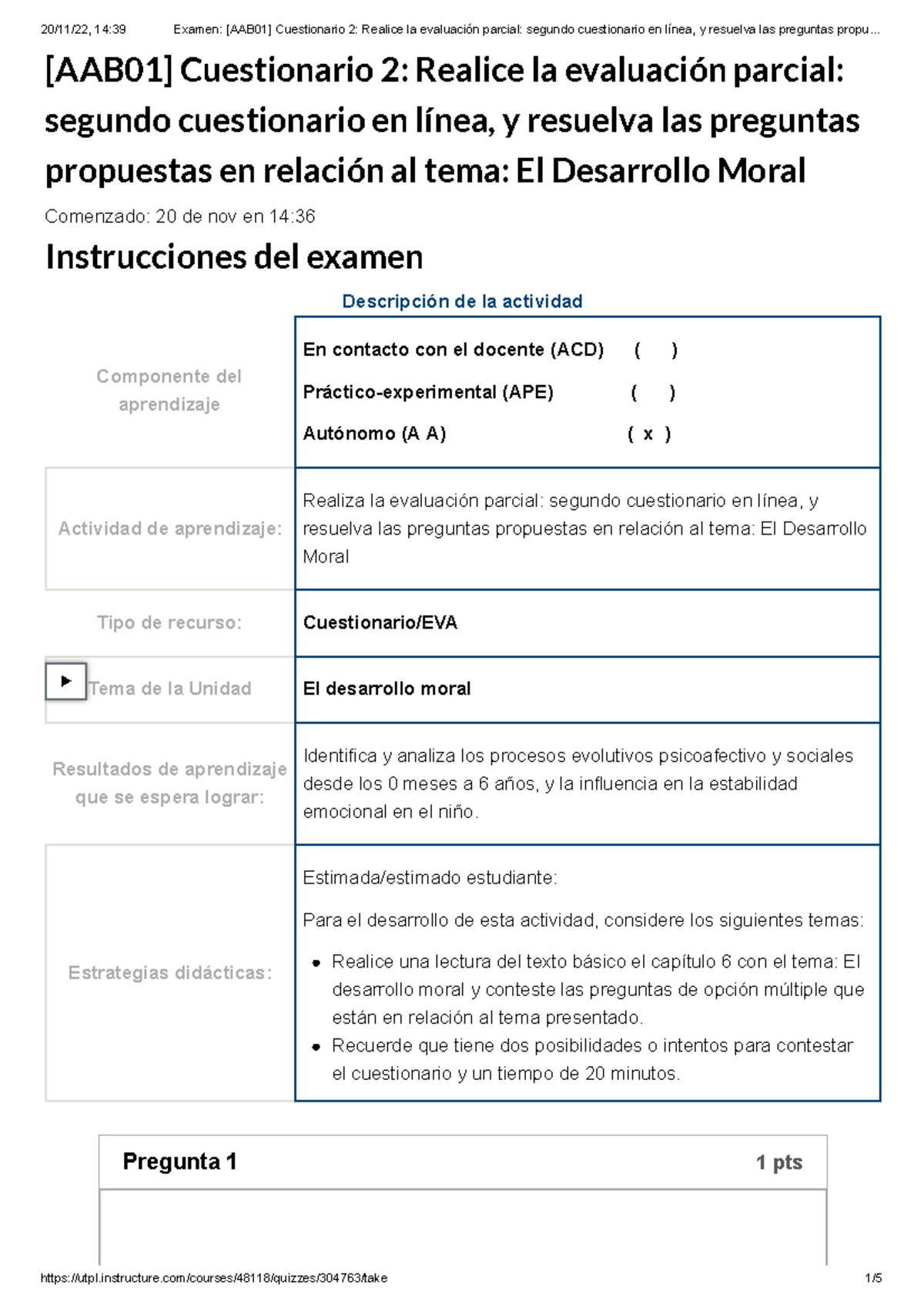 Examen [AAB01] Cuestionario 2 Realice La Evaluación Parcial Segundo ...