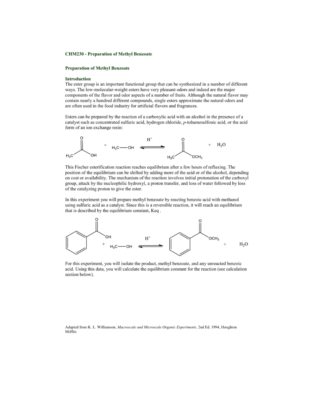 assignment of organic chemistry