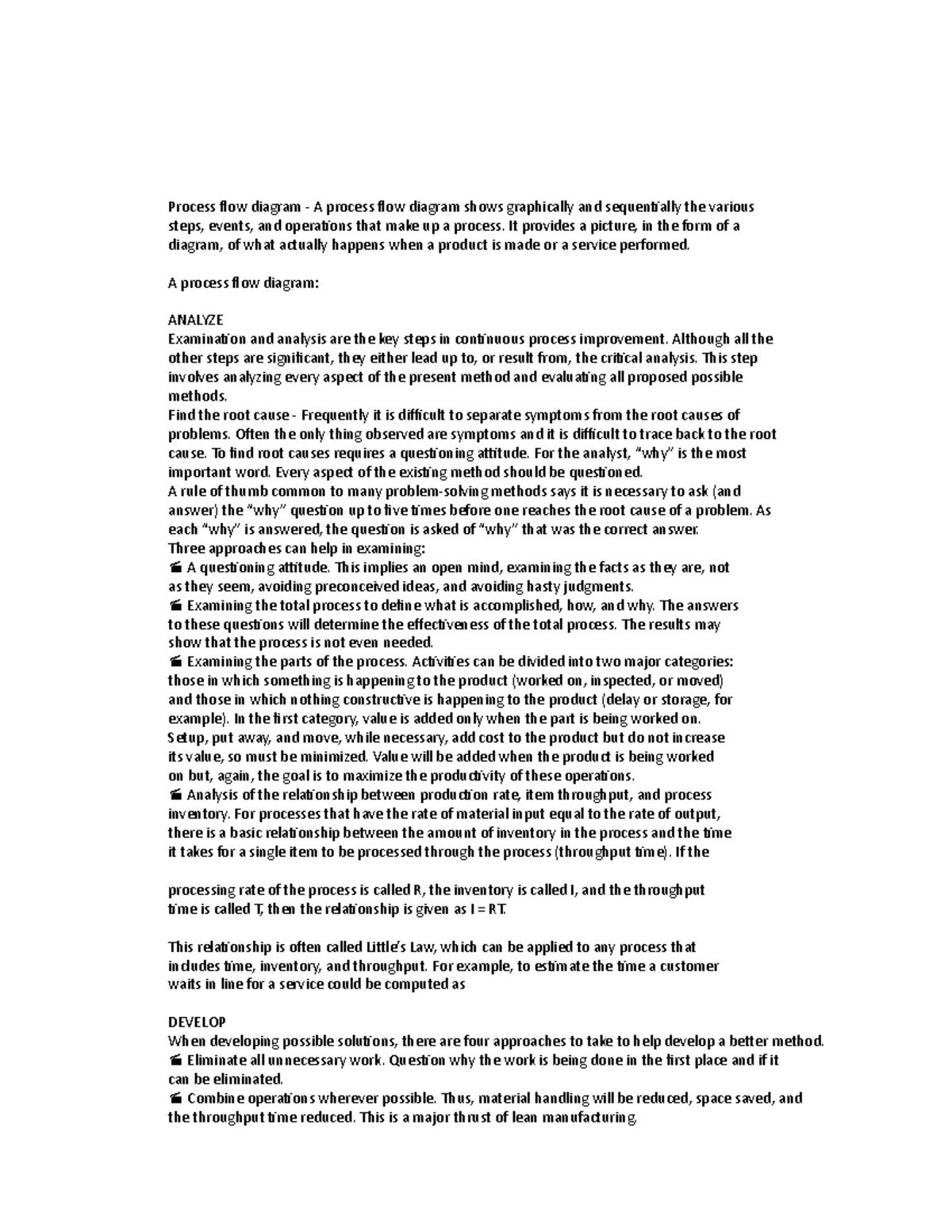 Industrial Operation and Management Practices 3 - Process flow diagram ...