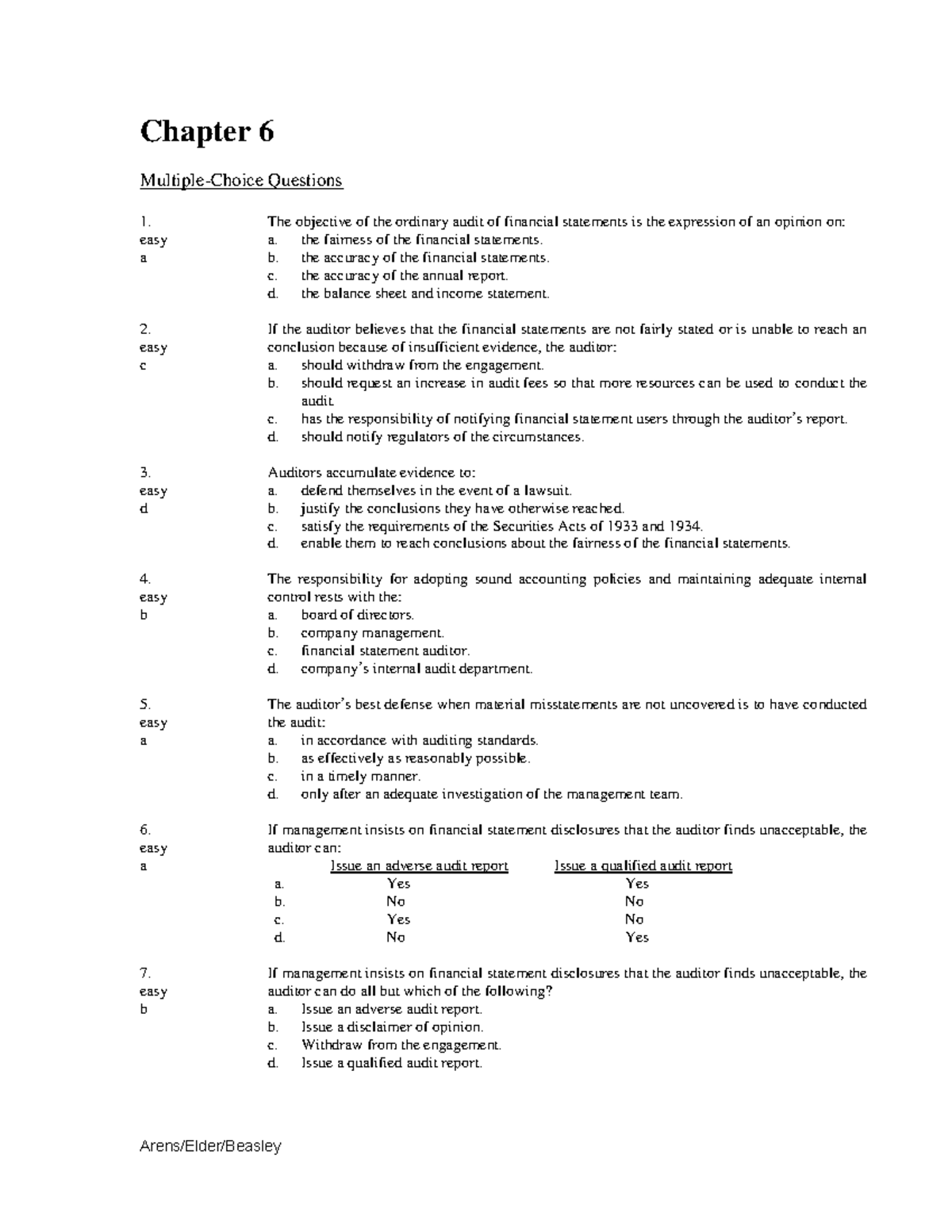 Chapter-06 - xcxxc - Chapter 6 Multiple-Choice Questions The objective ...