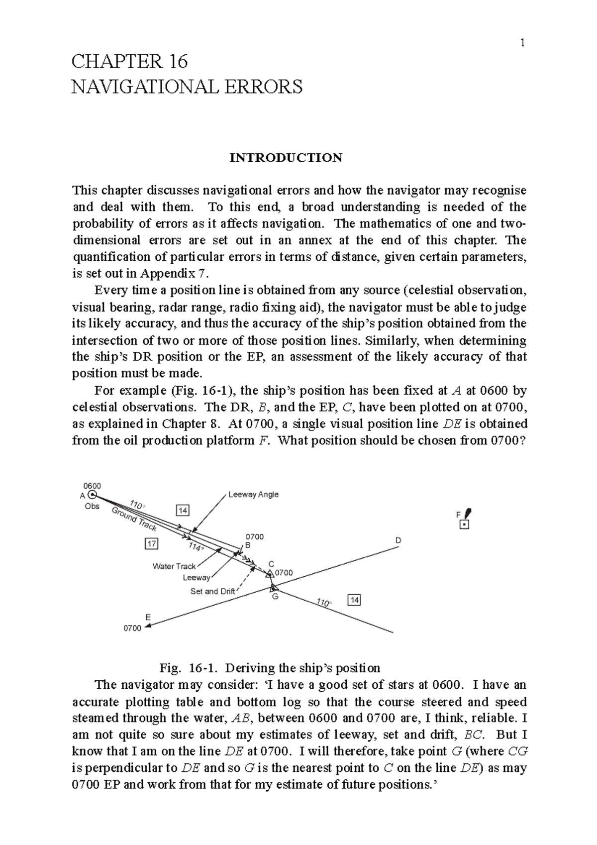 Chapter 16 BR 45 Navigational Errors 1 CHAPTER 16 NAVIGATIONAL ERRORS