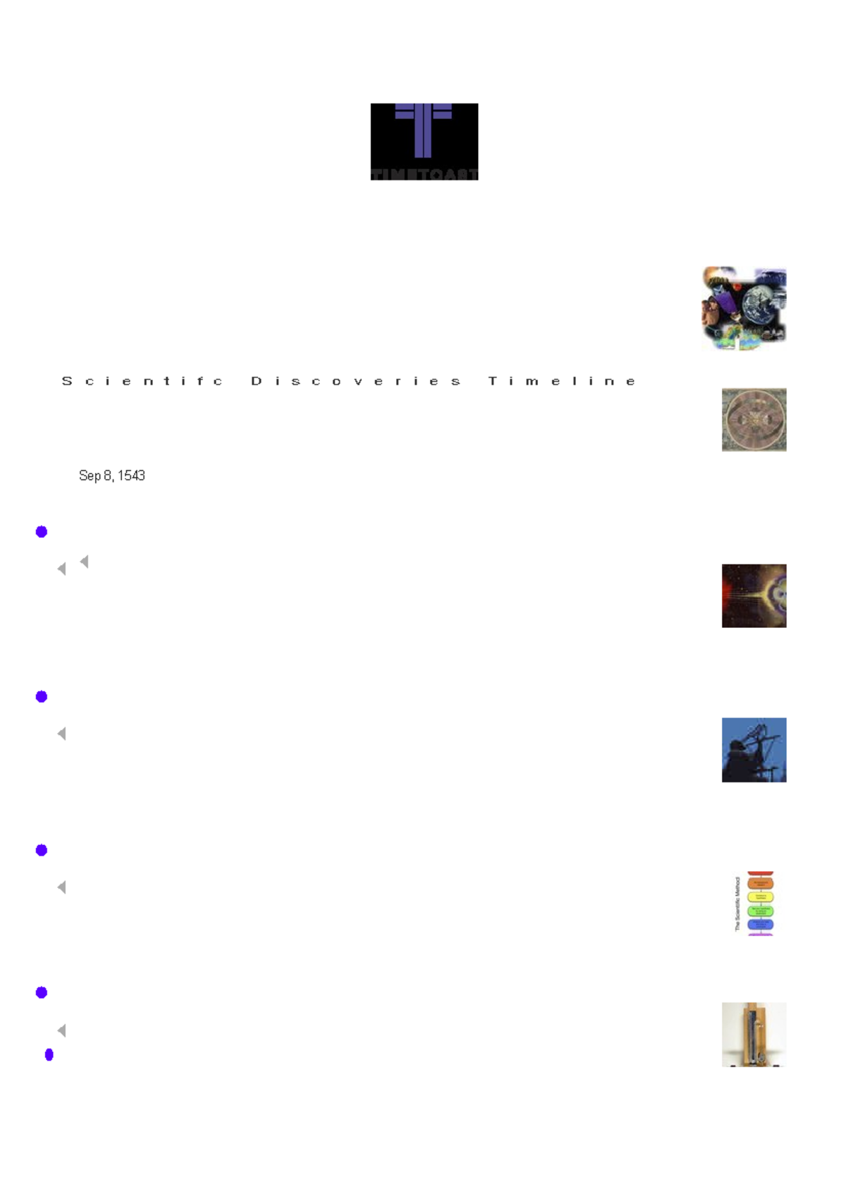 Scientific Discoveries Timeline Timetoast timelines - S c i e n t i f c ...