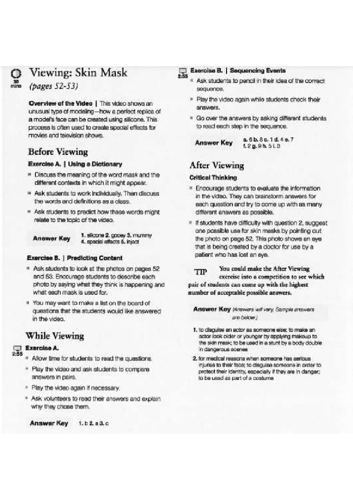 Pag 52-53 - Pag 52-53 - Viewing: Skin Mask Exercise B. I Sequencing ...