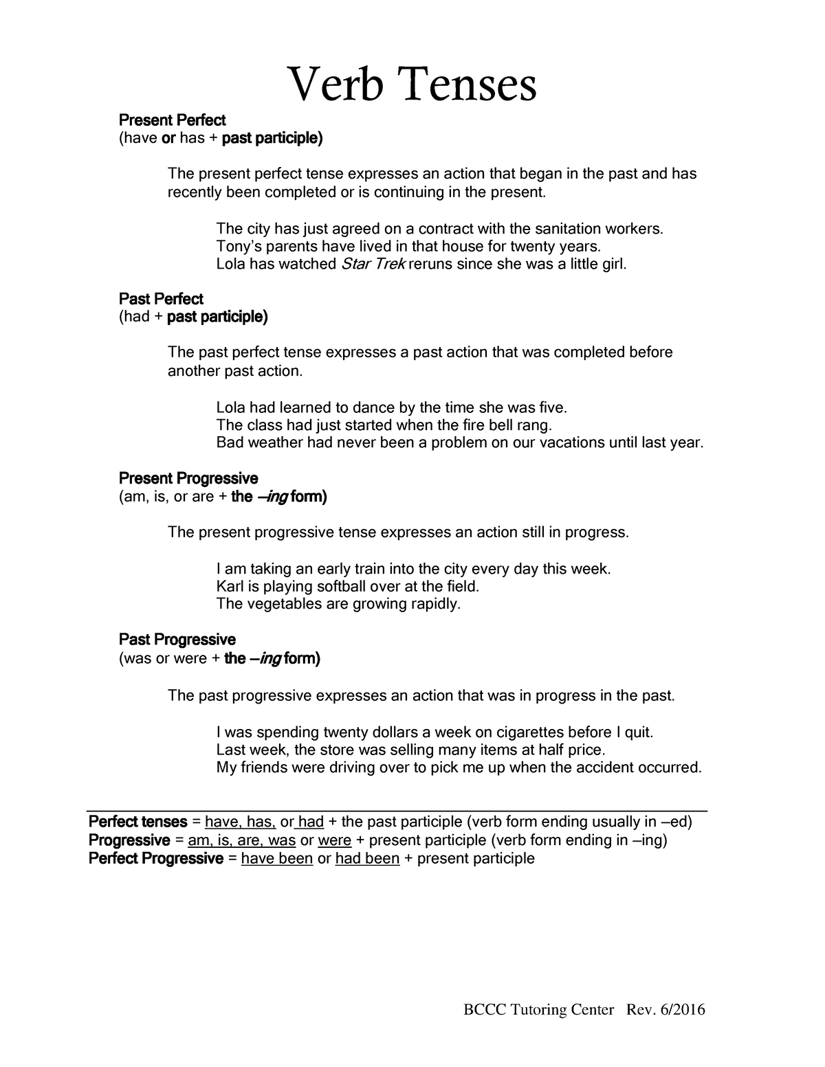 Verb-Tenses - English Test - Verb Tenses Present Perfect (have or has ...